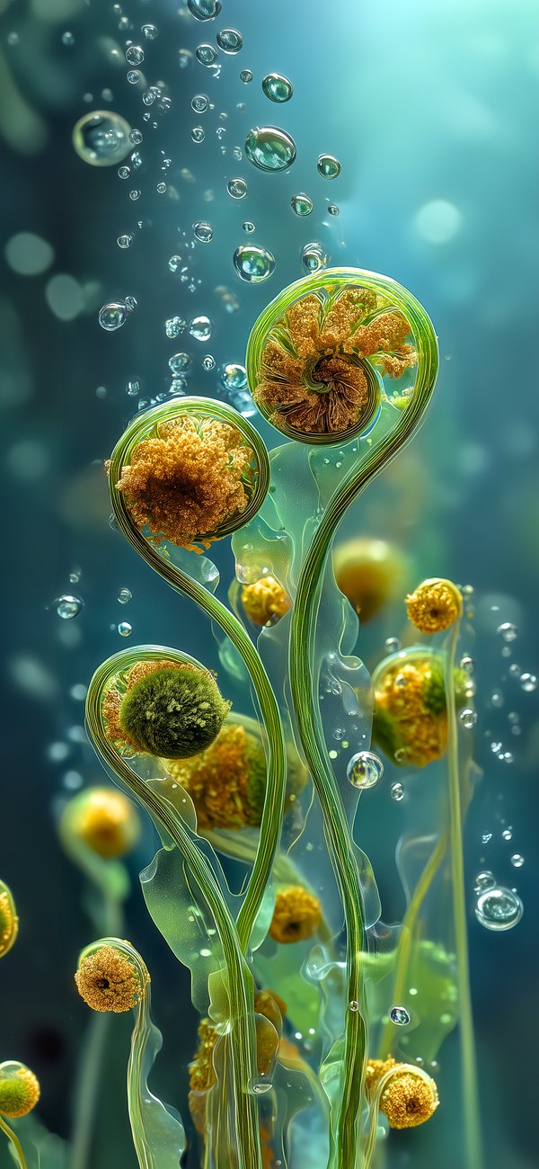 Underwater botanical wallpaper