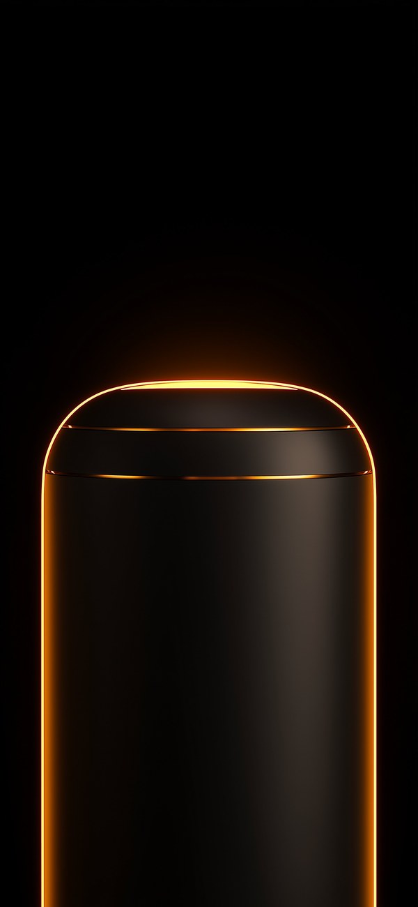 Orange neon cylinder wallpaper